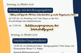 Wir laden ein zum großen Jubiläumsfest: 50 Jahre Dilexit Ecclesiam Heiligtum